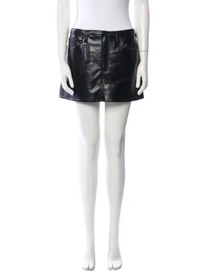 Pre-owned Agolde Mini Skirt W/ Tags In Black