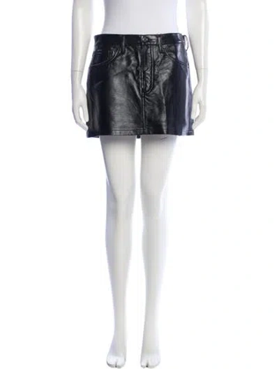 Pre-owned Agolde Mini Skirt W/ Tags In Black