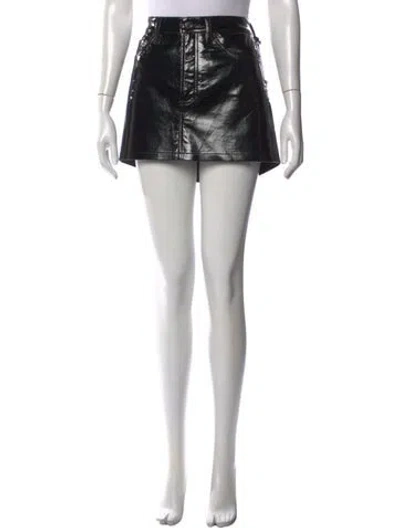 Pre-owned Agolde Mini Skirt W/ Tags In Black