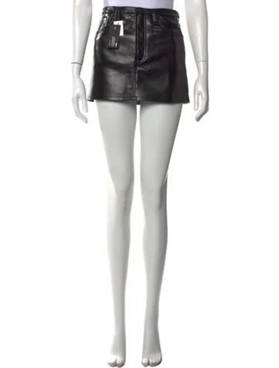Pre-owned Agolde Mini Skirt W/ Tags In Black