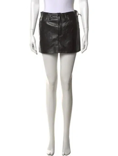 Pre-owned Agolde Mini Skirt W/ Tags In Black