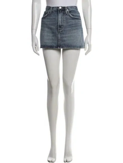 Pre-owned Agolde Mini Skirt W/ Tags In Blue