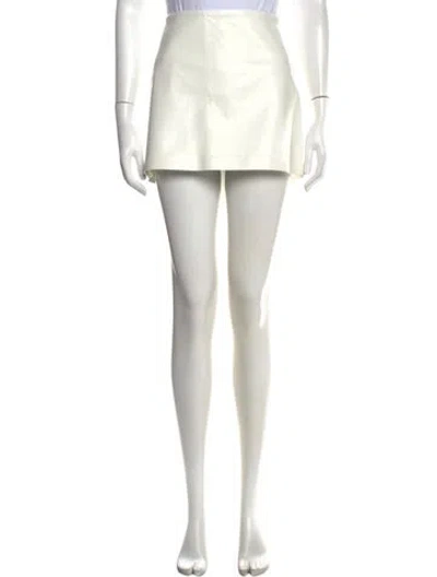 Pre-owned Agolde Mini Skirt In White