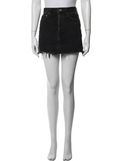 Pre-owned Agolde Mini Skirt In White