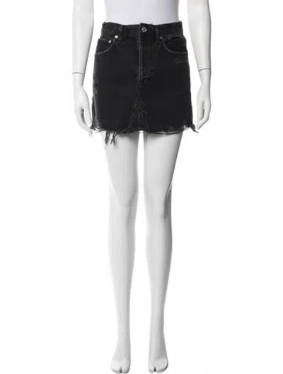 Pre-owned Agolde Mini Skirt In White