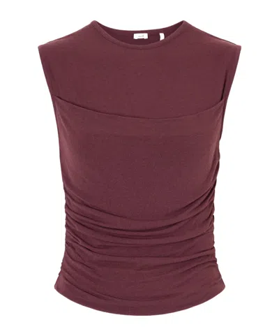 Agolde Minimalist Vest In Red