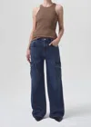 Agolde Minka High Waist Cargo Jeans In Blue