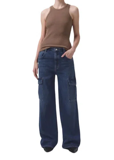 Agolde Minka High Waist Cargo Jeans In Path