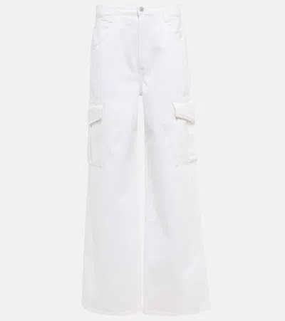 Agolde Minka Organic Cotton Cargo Denim In Milkshake