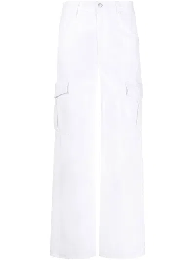 Agolde Minka Organic Cotton Cargo Denim In Milkshake