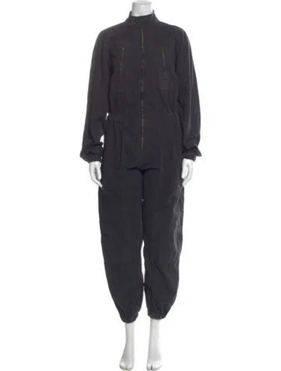 Pre-owned Agolde Mock Neck Jumpsuit In Gray