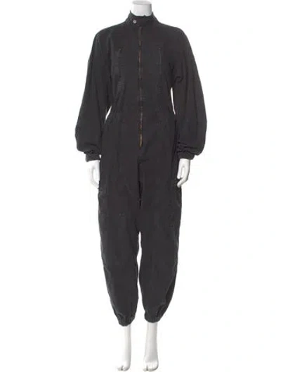 Pre-owned Agolde Mock Neck Jumpsuit In Gray