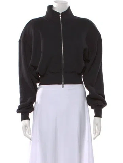 Pre-owned Agolde Mock Neck Long Sleeve Sweatshirt In Black