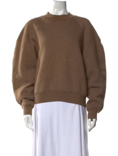 Pre-owned Agolde Mock Neck Long Sleeve Sweatshirt In Brown