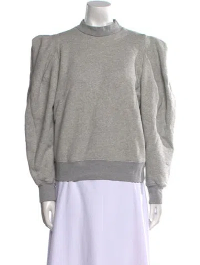 Pre-owned Agolde Mock Neck Long Sleeve Sweatshirt In Gray