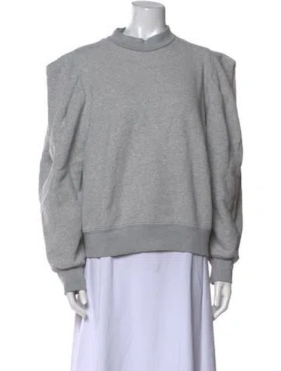 Pre-owned Agolde Mock Neck Long Sleeve Sweatshirt In Gray