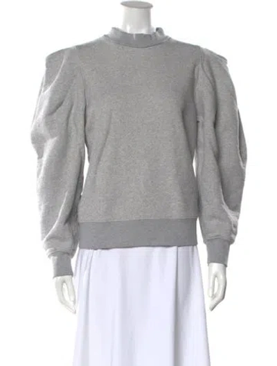 Pre-owned Agolde Mock Neck Long Sleeve Sweatshirt In Gray