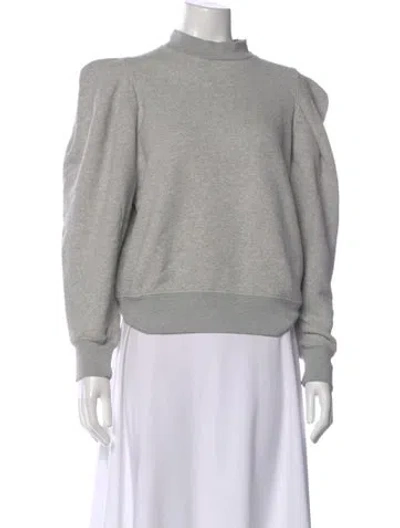 Pre-owned Agolde Mock Neck Long Sleeve Sweatshirt In Gray
