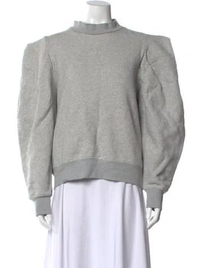 Pre-owned Agolde Mock Neck Long Sleeve Sweatshirt In Gray