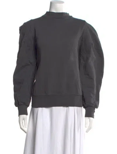 Pre-owned Agolde Mock Neck Long Sleeve Sweatshirt In Grey