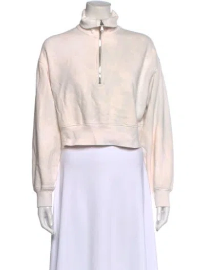 Pre-owned Agolde Mock Neck Long Sleeve Sweatshirt In Neutral