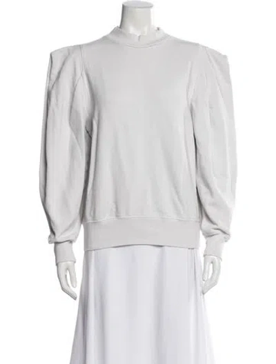 Pre-owned Agolde Mock Neck Long Sleeve Sweatshirt In Neutral