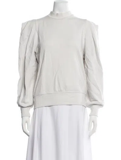 Pre-owned Agolde Mock Neck Long Sleeve Sweatshirt In Neutrals
