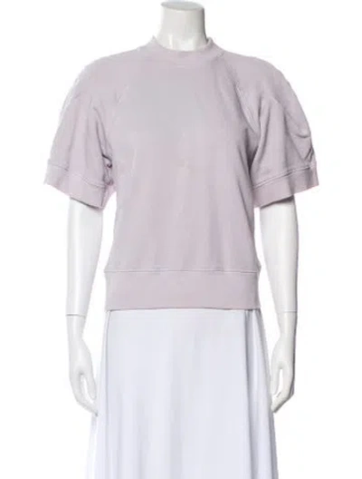 Pre-owned Agolde Mock Neck Short Sleeve Sweatshirt In Purple