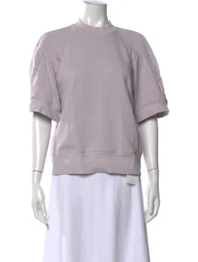 Pre-owned Agolde Mock Neck Short Sleeve Sweatshirt In Purple