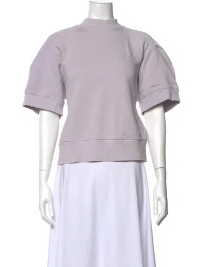 Pre-owned Agolde Mock Neck Short Sleeve Sweatshirt In Purple