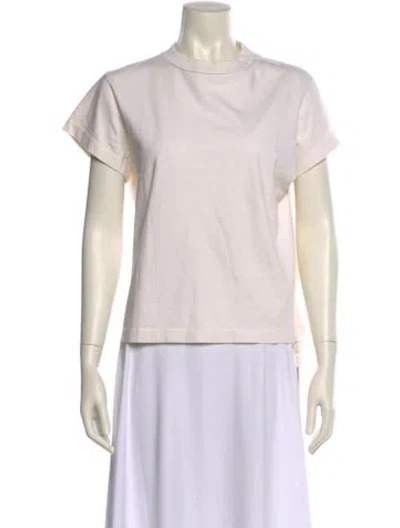 Pre-owned Agolde Mock Neck Short Sleeve T-shirt In Pink