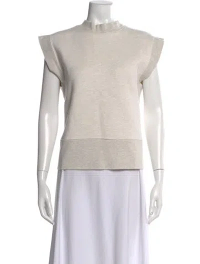 Pre-owned Agolde Mock Neck Sleeveless Sweatshirt In Neutral