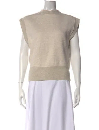 Pre-owned Agolde Mock Neck Sleeveless Sweatshirt In Neutral