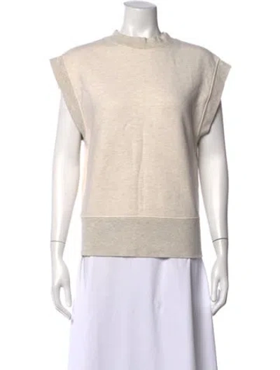 Pre-owned Agolde Mock Neck Sleeveless Sweatshirt In Neutral