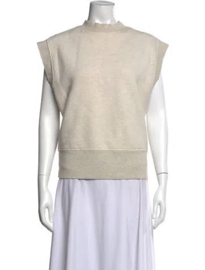 Pre-owned Agolde Mock Neck Sleeveless Sweatshirt In Neutrals