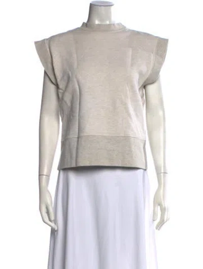 Pre-owned Agolde Mock Neck Sleeveless Sweatshirt In Neutrals
