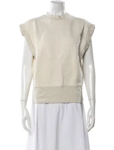 Pre-owned Agolde Mock Neck Sleeveless Sweatshirt W/ Tags In Neutral
