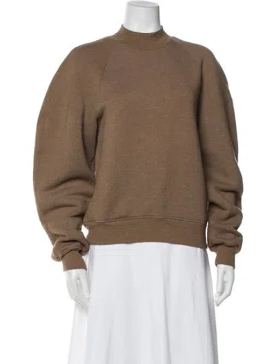 Pre-owned Agolde Mock Neck Sweater In Brown
