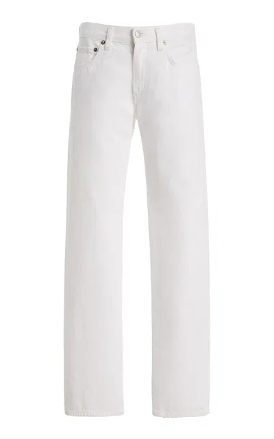 Agolde Rigid Low-rise Slim Jeans In White