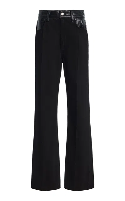 Agolde Morgan Rigid Mid-rise Straight-leg Jeans In Black