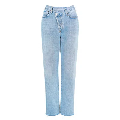 Agolde Multi-pocket Denim Trousers In Blue