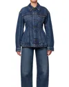 Agolde Myra Structured Denim Jacket In Blue