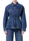Agolde Myra Structured Denim Jacket In Blue