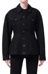 Agolde Myra Structured Denim Jacket In Black