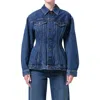 Agolde Myra Structured Denim Jacket In Blue