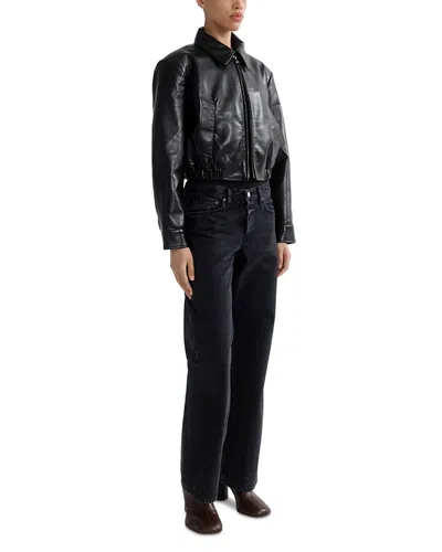 Agolde Nahla Cropped Jacket In Black