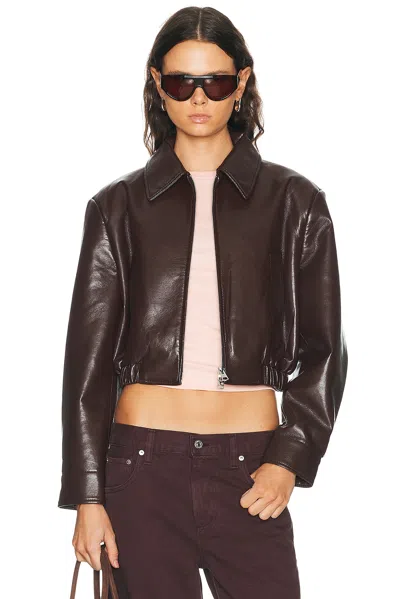 Agolde Nahla Cropped Jacket In Madera