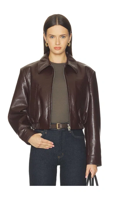 Agolde Nahla Cropped Jacket In Madera