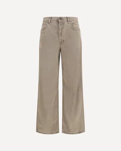 Agolde Nanci Silk Pants In Brown