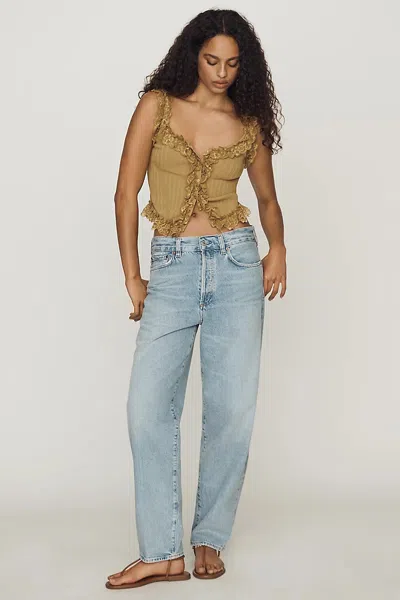 Agolde Nate High-rise Straight Jeans In Blue